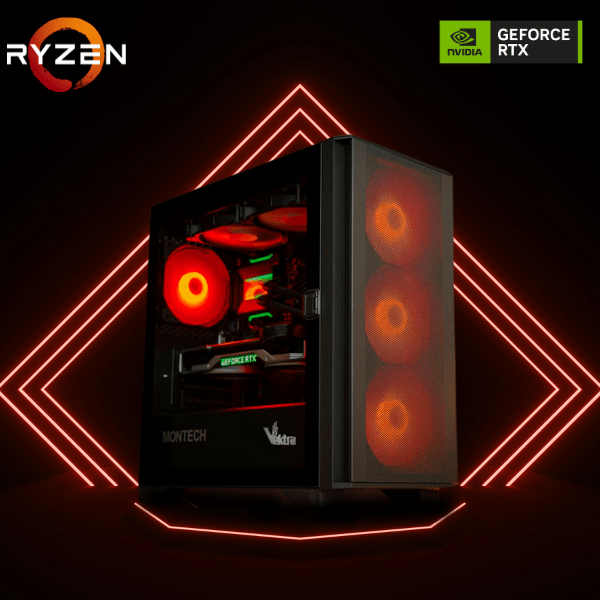 Vektra RDY Air 100 Black AMD Gaming PC (AMD Ryzen CPU, Nvidia GeForce RTX, 32GB DDR5 6000MT/s, 1TB NVMe SSD, Win - 11 Pro, 2 Years Warranty) - Vektra Computers LLC Vektra RDY Air 100 Black AMD Gaming PC (AMD Ryzen CPU, Nvidia GeForce RTX, 32GB DDR5 6000MT/s, 1TB NVMe SSD, Win - 11 Pro, 2 Years Warranty) - Vektra Computers LLC